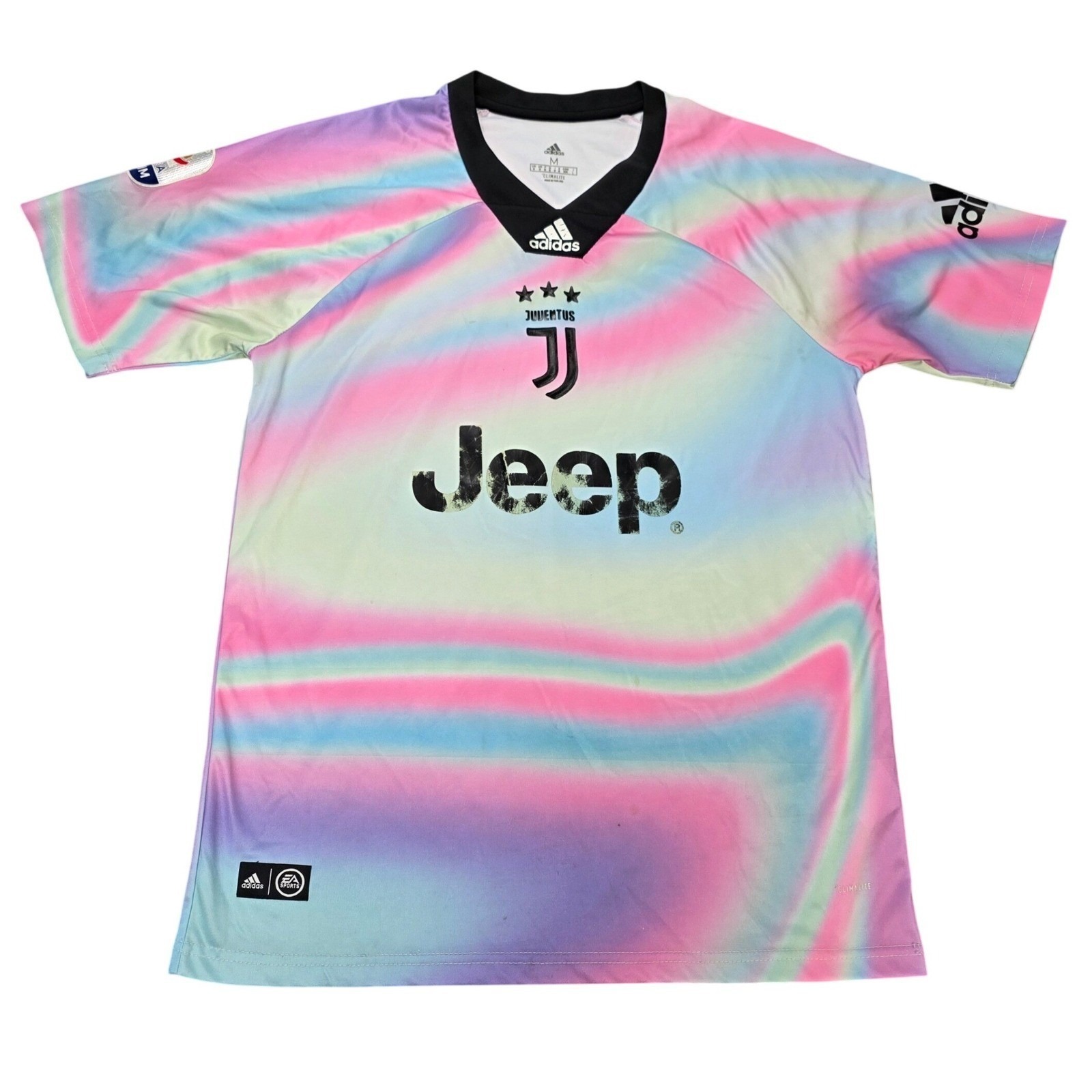 Adidas Ea Sports Juventus Ronaldo 7 Jersey Men's Size M Rainbow Digital Fourth